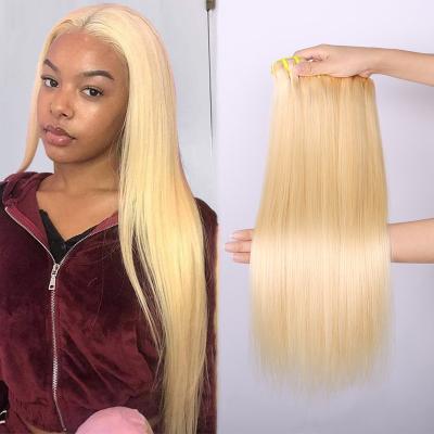 China Wholesale Virgin Curly Indian Hair 10a Grade Double Curl Welf Weave 613 Blonde Straight Hair Bundles for sale