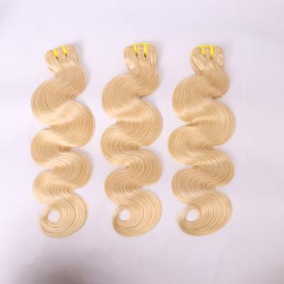 China Color 613 Body Wave Hair Bundles Natural Virgin Hair Brazilian Curly Extension Weft Blonde Body Wave Hair Bundles for sale