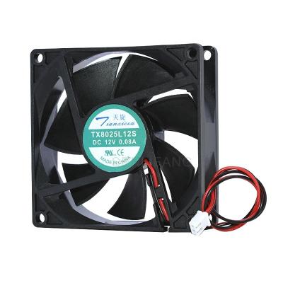 China Computer Case FOR TX8025L12S 12V 0.08A 80*80*25MM Super Silent Lines Both Beaming Fan 8cm for sale