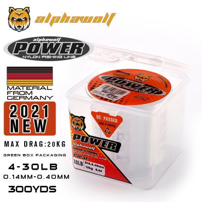 China The Alpha Wolf [power] sink line 2021 new nylon fishing lines 300 yards drag power: 4lb-30lb soft high density multifilament fishing line for sale