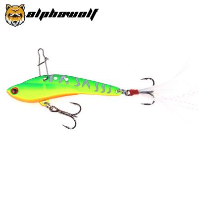 China Alpha Wolf New Lure Hard Bait Metal Lure VIB Swing Lure VIB Lure 6.5CM/13g 5Colors 3D Eye Lure AF-517-25 AF-517-25 for sale