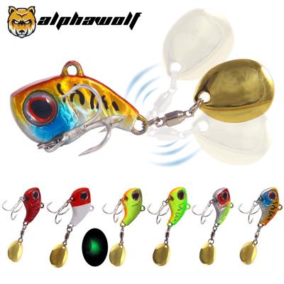 China New Alpha Wolf New Arrival Fishing Lure Metal Rotating Lure AF-540 AF-540 Vibration VIB Swirl Sequins Road Underbait Iron Flat Small for sale