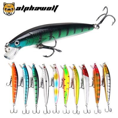 China Alpha Wolf New Lure Hard Bait Mino Floating Water Hits Water Surface Bait 10CM/9g 10 Colors 3D Eyes AF-202 AF-202 for sale