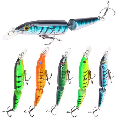 China Alpha Wolf New Lure Hard Bait 2 baits 10.5CM/9g 10 section minnow 3D colors eyes AF-54 AF-54 for sale