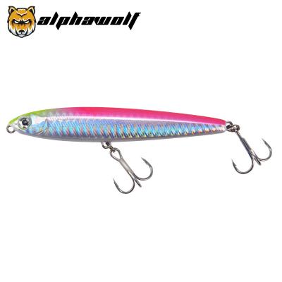 China Alpha Wolf New Lure Hard Bait Pencil Submerged To Groundbait Underwater 10CM/24g 7 Colors 3D Eyes AF-535-24 AF-535-24 for sale