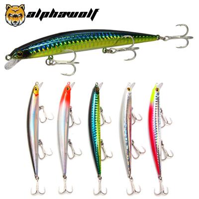 China Alpha Wolf New Lure Hard Bait Mino Floating Water Hits Water Surface Bait 11.5CM/11g 8 Colors 3D Eyes AF-547 AF-547 for sale