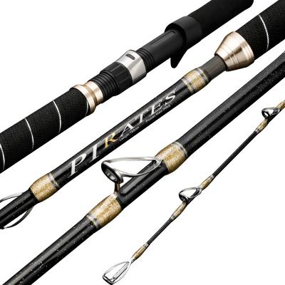 China Spinning/Casting Fishing Rod 1.65M 30kg [PIRATE] Carbon Megalodon Rod Boat 100%0Carbon Fiber Super Hard Slow Building Ocean Fishing Rod for sale