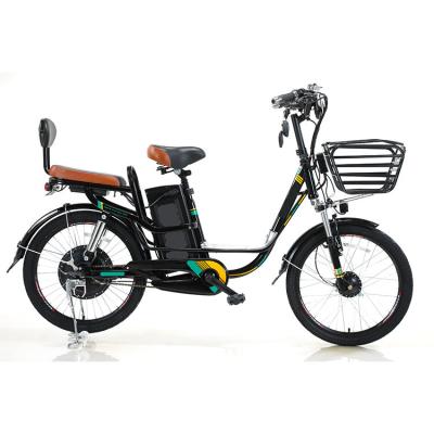 China Steel Urban Electric Bicycle Male And Two Seats Female Road Electric Bicycle for sale