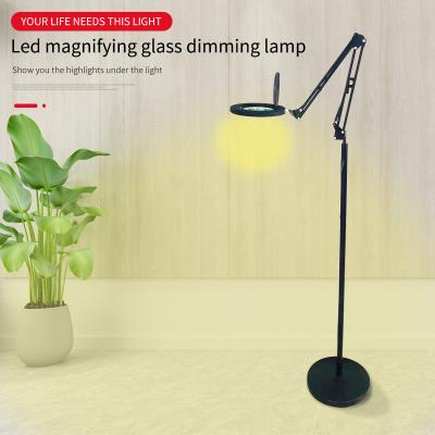 China Household beauty use lighting magnifier led, flexible sitting and retracting, height adjustable lamp for sale