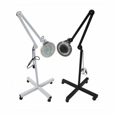 China Hot Sale Floor Stand Magnifier Lamps Beauty Salon Inspection Magnifying Lamp Magnifying Amplifying Lamp for sale