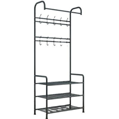 China Multifunctional Living Room Furniture Coat Rack Hat and Clothing Rack Place The Item Shoe Rack Clothes Organizer for sale