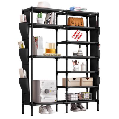 China (Size) Suoernuo High Quality Adjustable 7 Tier Shoe Rack Eco-friendly Modern Cabinet for sale