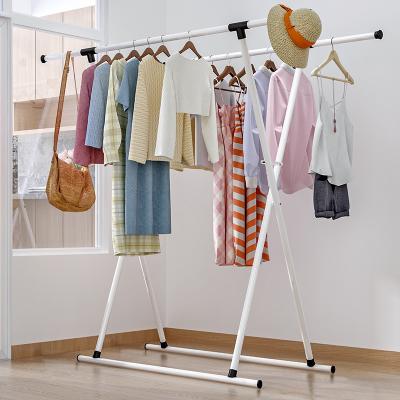 China Traditional Wholesale Outdoor Foldable Laundry Drying Hanger X Type Balcony Quilt Rack Hanging Clothes Drying Rack for sale