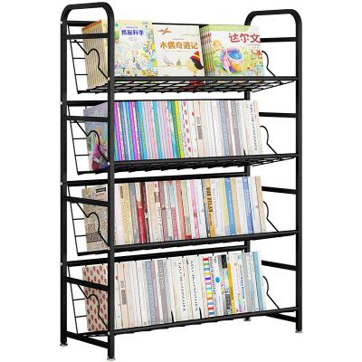 China Adjustable Modern Minimalist Living Room Metal Style Bookcase Iron White Iron Shelves(Others) Storage Cabinet For Kids for sale