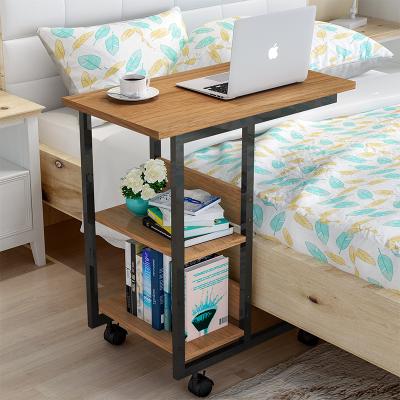 China Movable Simple Coffee Table Stocked Industrial Bedroom Furniture Living Room Side Table Sofa Side Table With Wheels for sale