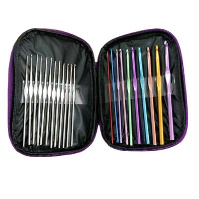 China 22pcs/set High Quality Tools, Sweater Needles, Stainless Metal and Aluminum Knitting Crochet Hook Set for sale