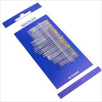 China Hand factory direct multi-function swallow gold tail needle sewing card 0517 double 45 embroidery needles for sale