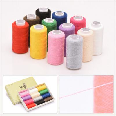 China High Quality 12 Colors Polyester Sewing Thread Hand Set 100 Yards Spun Polyester Sewing Thread Made in China for sale