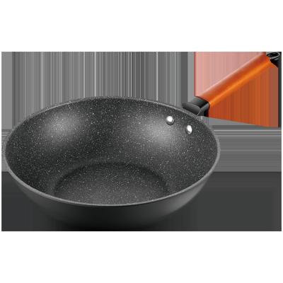 China Wholesale Sustainable ASD Non Stick Different Color Customized Design Deep Sized Aluminum Wok Pan for sale