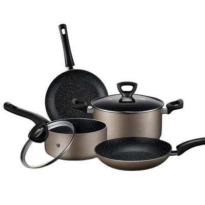 China ASD Viable PCs Cooking Safe Pressure Casting Panela Kitchen Cooking Pot Stick Non Cooking Ware Cookware Set Sets for sale