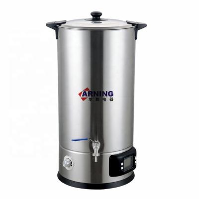 China Large Diameter (310mm) Electric Beer Mash Tun Prefect Beer Maker Stainless Steel 30L for Home Beer and Brewing Fermentation for sale