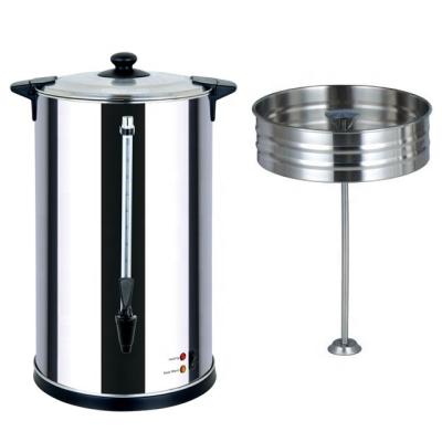 China Turkish Commercial Restaurants Two Faucets Stainless Steel Tea Maker Coffee Boiler Water Heater for sale