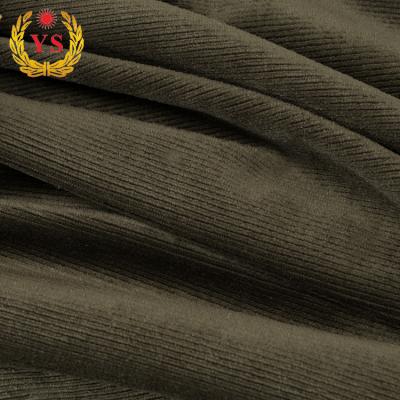 China China Manufacturer Durable Stripe Polyester Spandex Corduroy Knitted Garment Fabric for sale