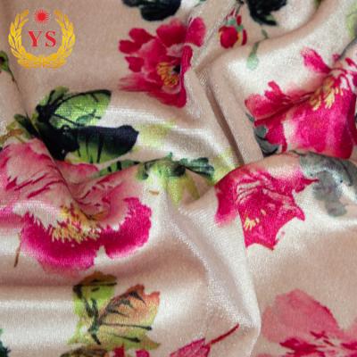 China China manufacturer plain kinttd polyester spandex digital printing velvet dress fabric for sale