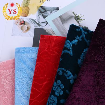 China Sustainable Most Popular Spandex Polyester Knitted Velvet Living Room Sofas Lot Stock Curtain Fabric for sale