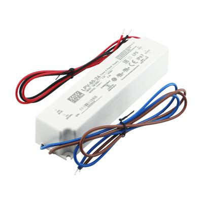 China Waterproof IP67 Lpv-60-24 Ip67 plastic hp 2.5a led power supply for led strip 60w led driver 24v transformer for sale