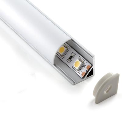 China Home Decoration 16*16mm 45 Degree Angle Corner Aluminum Led Cabinet Lightings for sale