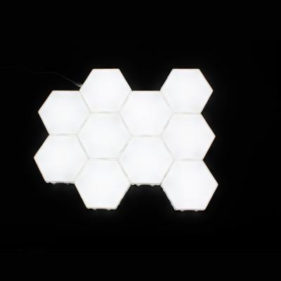 China Lighting Functions Drop Shipping Modern Minimalist White Quantum Honeycomb Wall Lamp Hexagon Flush Lights for sale