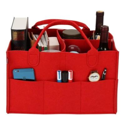 China Wholesale Custom Folding Felt Nonwoven Diaper Storage Bag Portable Mummy Travel Storage Felt Bag With Low Price for sale