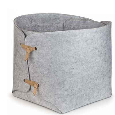 China 2023 New Sustainable Household Goods Promotional Felt Storage Bin / Felt Storage Basket for sale