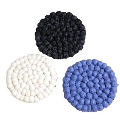 China Viable Felt Protection For Drink Coasters Felt Ball Coaster for sale