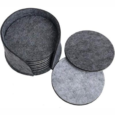 China Sustainable Home Decoration Custom Absorbent Drink Felt Coasters for sale