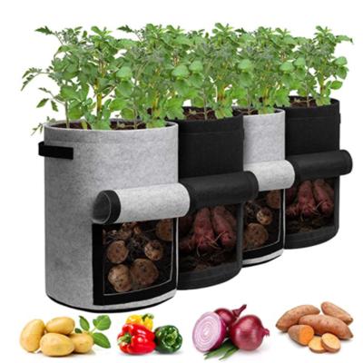 China 1 3 5 7 10 20 Wholesale 30 Gallon Black Eco - Friendly Felt Pots Garden Plant Potato Grow for sale