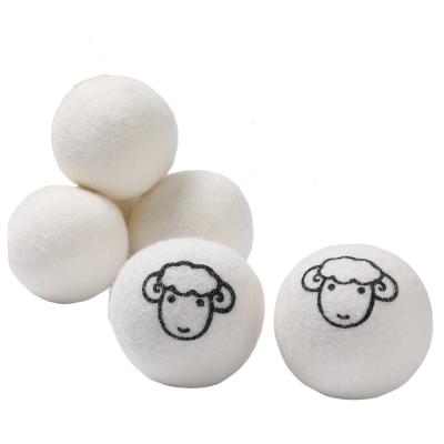 China Eco-fiendly Customized 100% Organic Reusable Natural Fabric Softener Healthy Felt New Zealand Wool Drier Balls for sale