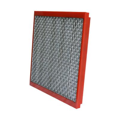 China energy & Mining Netting Rectangular Welded Wire Mesh Metal Material And Polyurethane Frame PU Vibrating Screen Sieve for sale