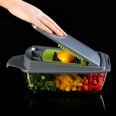 China Viable B413 Kitchen Cleaver and Grater 11 Stainless Steel Interchangeable Blades Vegetable Dicer for sale