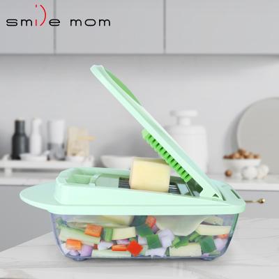 China Multi Sustainable Plastic Manual Vegetable Dicer Chopper Slicer for sale