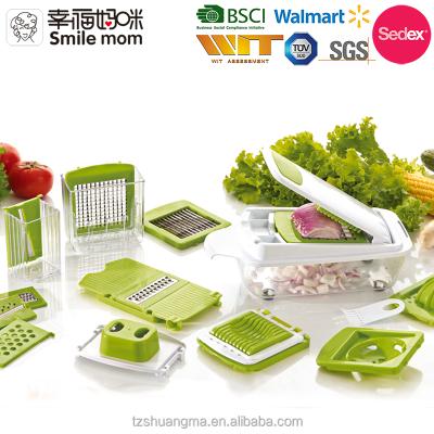 China B413 Viable Manual Slicer Dicer and Vegetable Dicer Grater 11 Stainless Steel Interchangeable Blades Best for sale