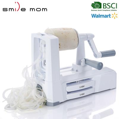 China Plastic Manual Vegetable Spiral Slicer Viable Mama Potato Spiralizer for sale