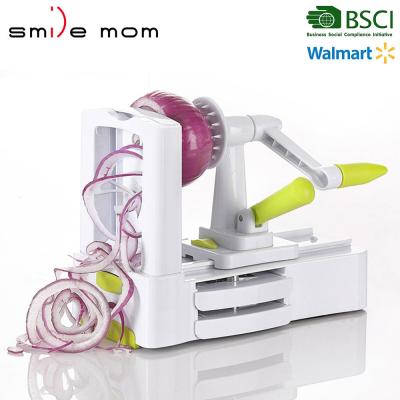 China Smiling Mum's Strongest and Heaviest Spiralizer Twist 3 Vegetable Slicer Hand Held Blades Viable for sale