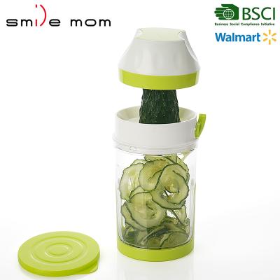 China Sustainable Hot Selling Amazon Kitchen Food Slicer Mini Vegetable Spiralizer for sale