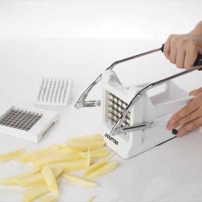 China Sustainable Plastic Kitchen Instruments Manual French Fries Making Machine Potato Chopper for sale