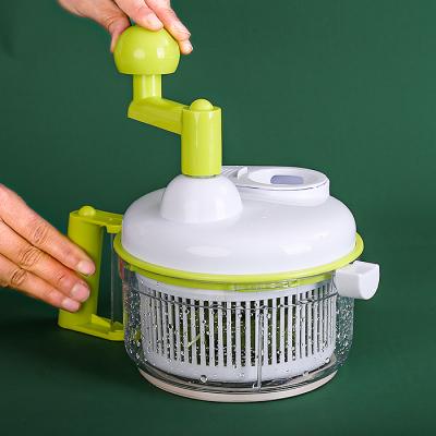 China Sustainable Salad Mix Maker Kitchen Appliances Tool Quick Dry Plastic Spinner With Bowl for sale