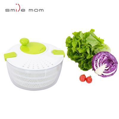 China Multi-Functional Kitchen Viable Kitchen Accessories Food Grade Mixing Hand Supper Manual Fruit Vegetable Salad Spinner for sale