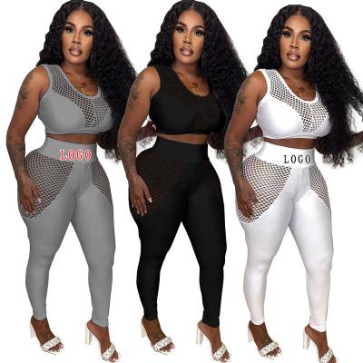 China QUICK DRY Mesh Patchwork Womens Sets Two Pieces Pants Sets For Casual Clothing Solid 2 Piece Set  2023 Womens Summer Clothes for sale