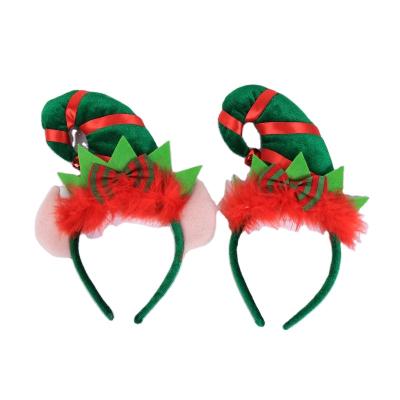 China Cloth Children Party Supplies New Christmas Elf Headband Christmas Decoration Hair Accessories for sale